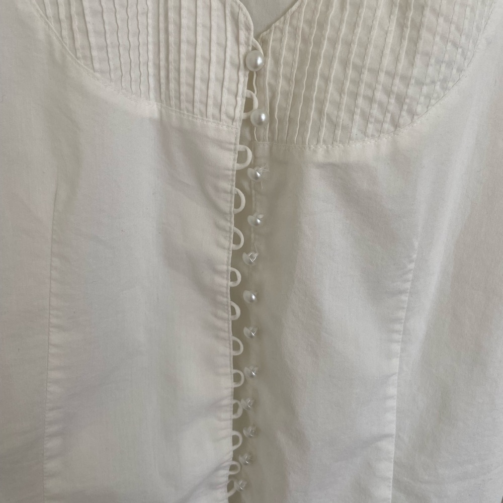 White Button Down Blouse - image 2